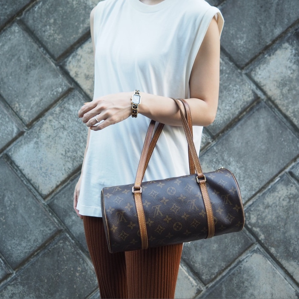 Louis Vuitton papillon 30 Brown Monogram Leather Bag